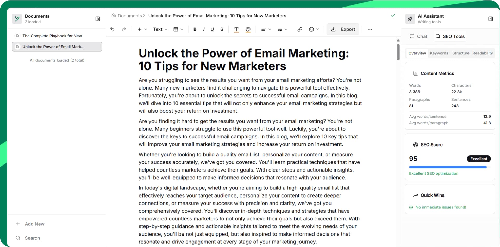 Midgen Editor Interface